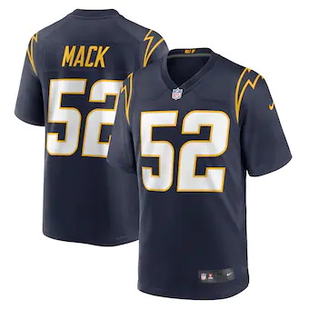 mens nike khalil mack navy los angeles chargers alternate g